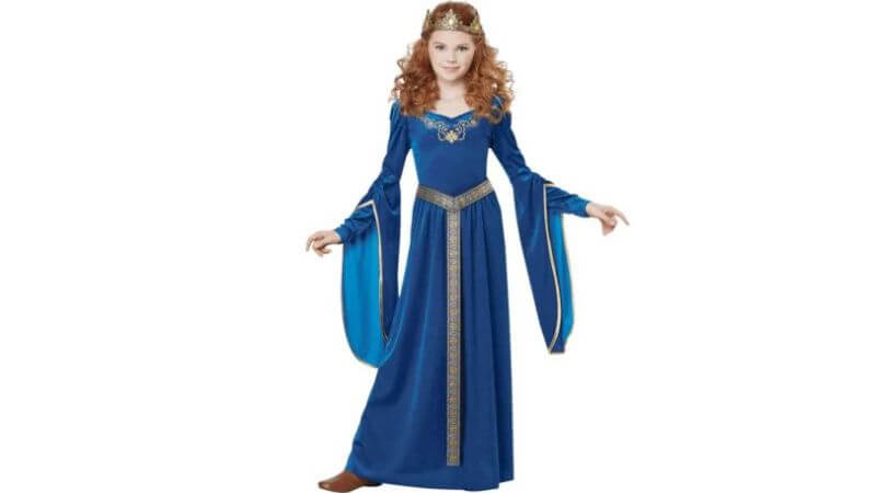 Girls Medieval Princess Royal costume