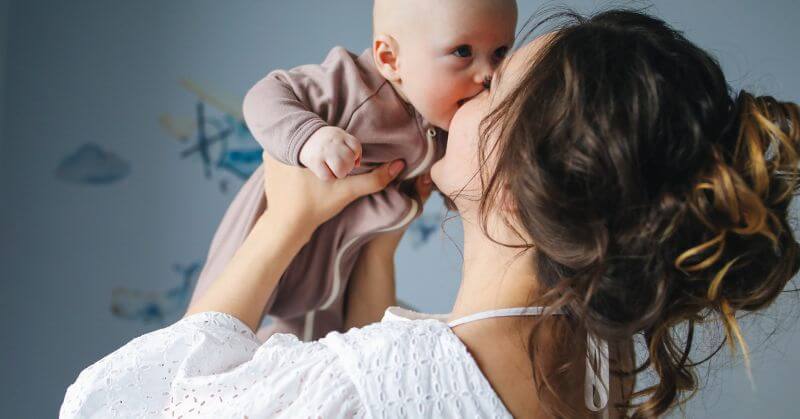 Mom and Baby Kissing