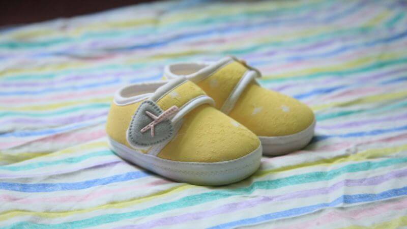 Tiny yellow shoes