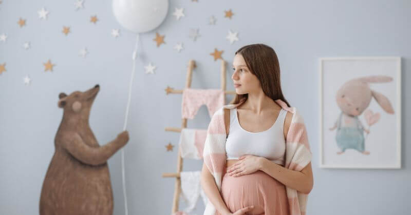 Pregnant women with theme