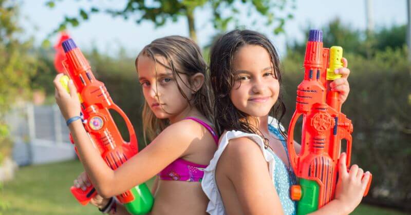 kids playing with gun