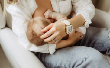 Breastfeeding the baby