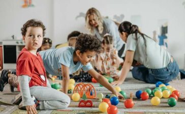 Kids playing together