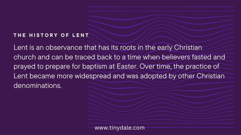 History Of Lent 