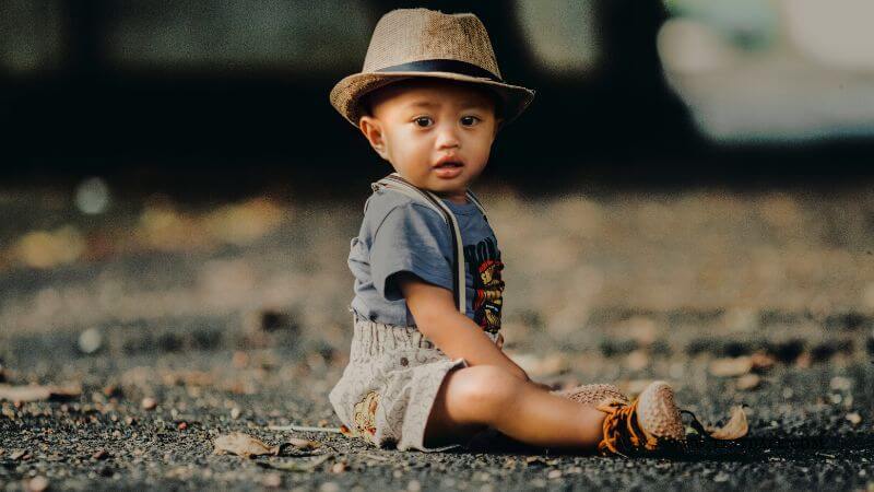 Cute baby boy with hat