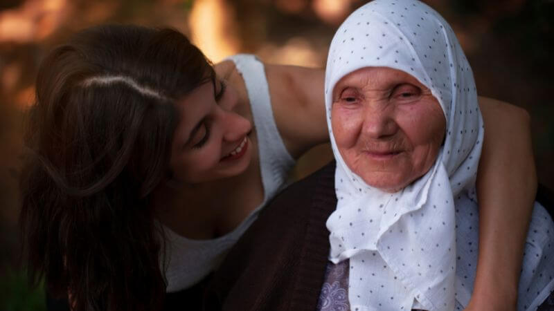 Grandmother with daughter