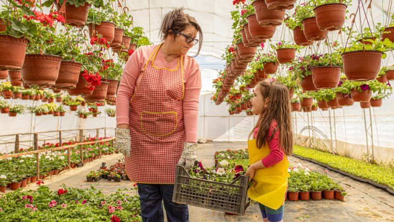 Kids doing gardening