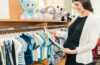 Mom with baby clothes