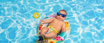 Baby Enjoying in swimming pool