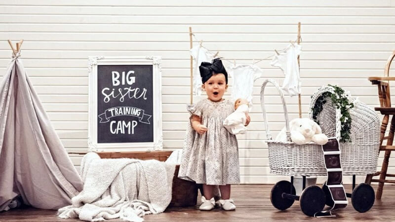 Big Sister Baby Announcement biig sister training camp