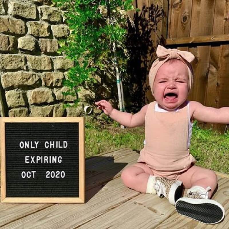 Big Sister Baby Announcement only child expiring