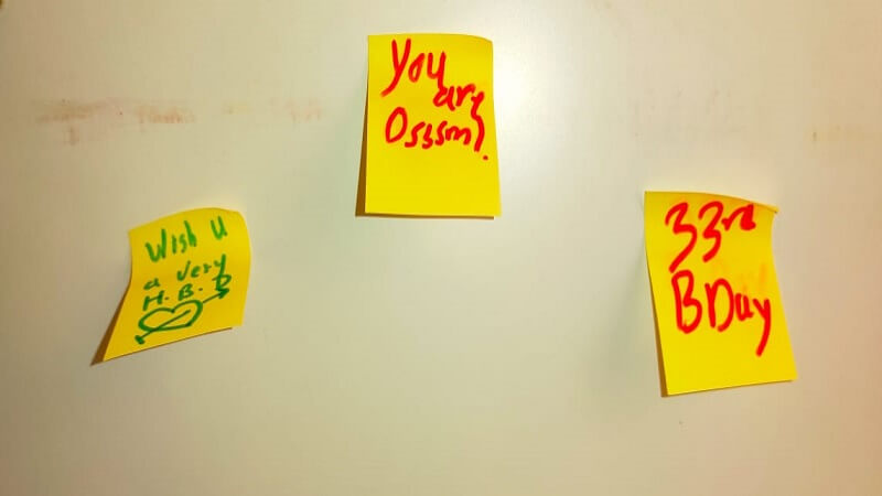 Sticky notes wishes