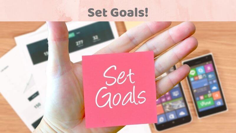 Set goals to deal with anxiety