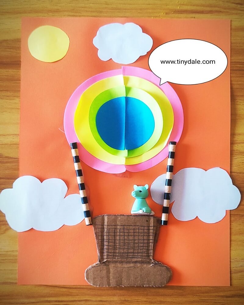 Hot air balloon 3d craft