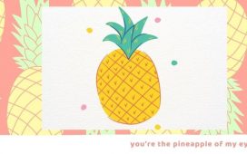 How to draw pineapple
