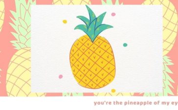 How to draw pineapple