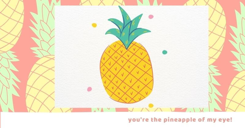 How to draw pineapple