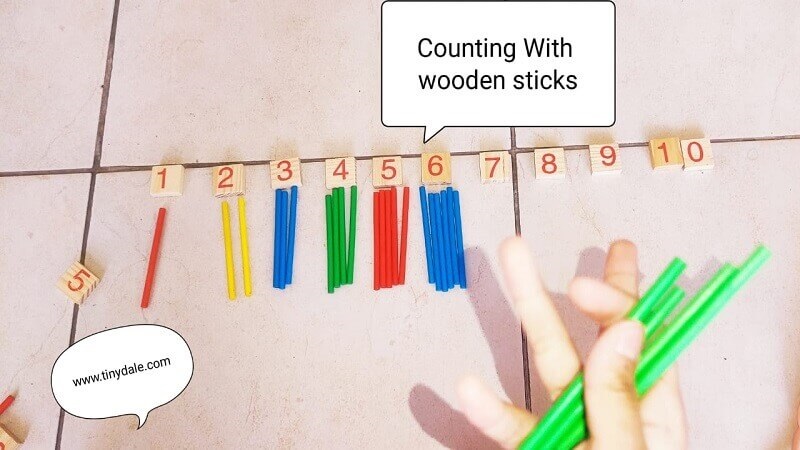 How to teach counting with wooden sticks