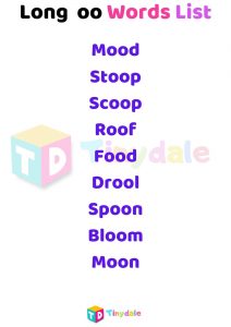 Long oo Words List