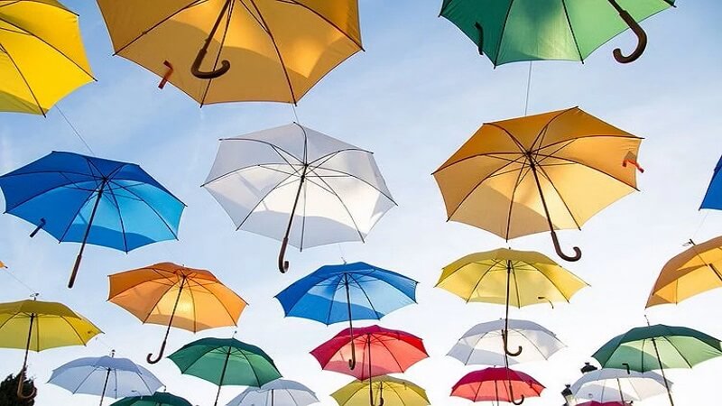 Multicolour umbrellas