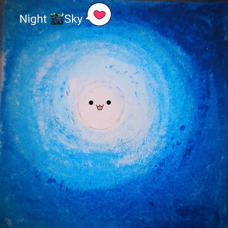 Night sky drawing easy