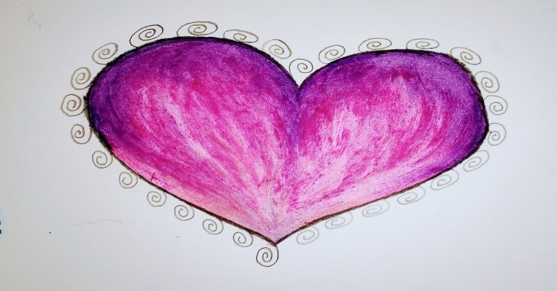 Pink Heart drawing