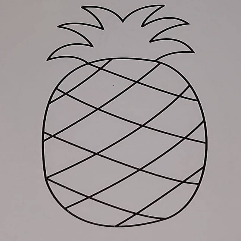 Step 3 - Pineapple drawing