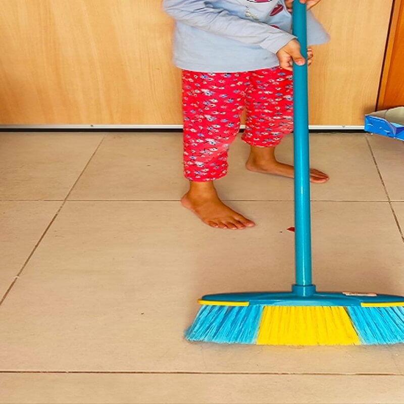 Sweeping the floor as chore