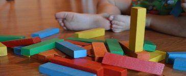 Different ways to play with wooden blocks