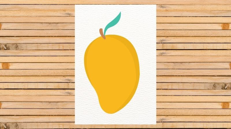 how to draw mango 3 easy steps